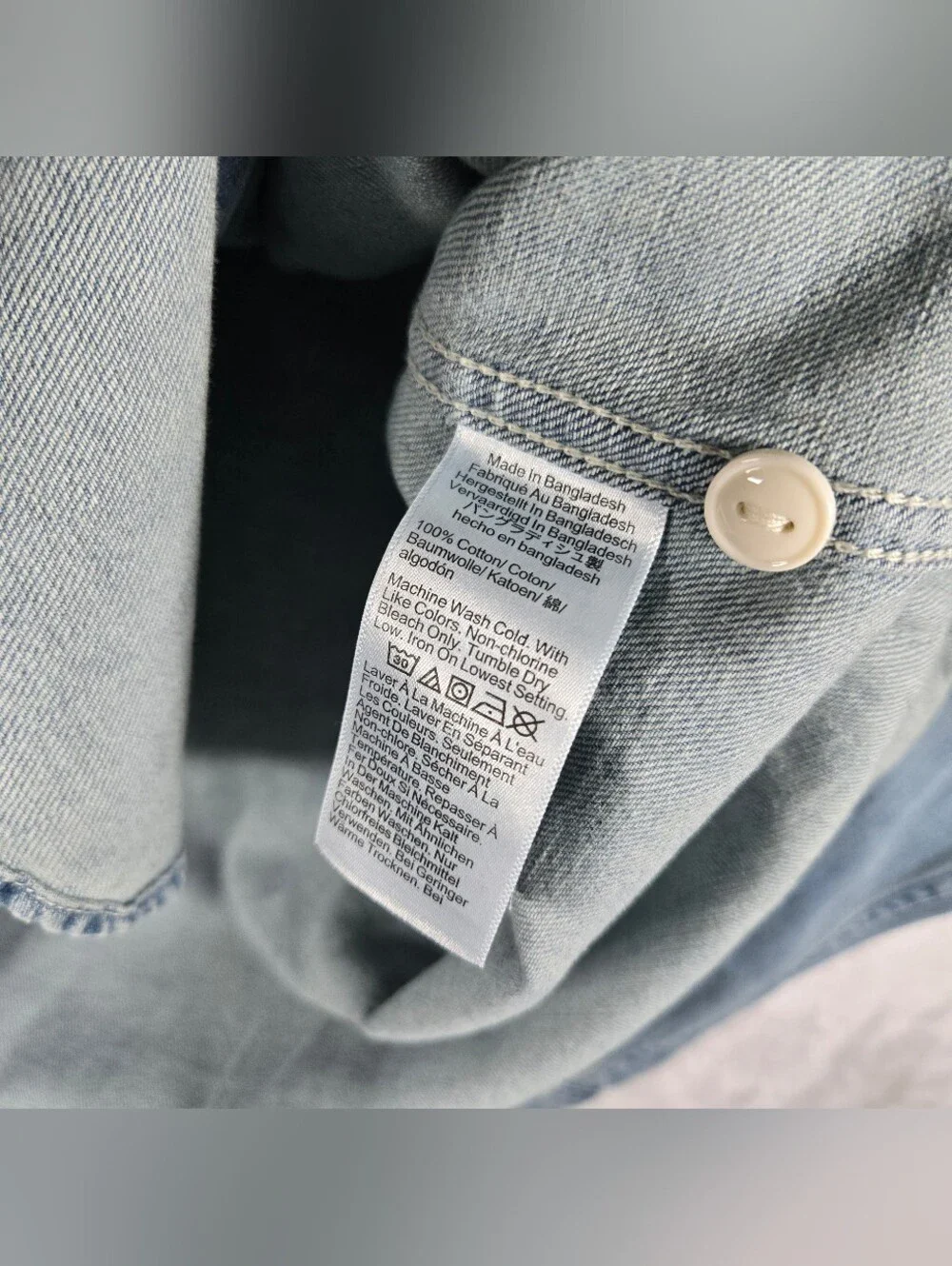 J Crew Denim Work Shirt Mens Size XL Blue Midweight Button Up Casual BT744